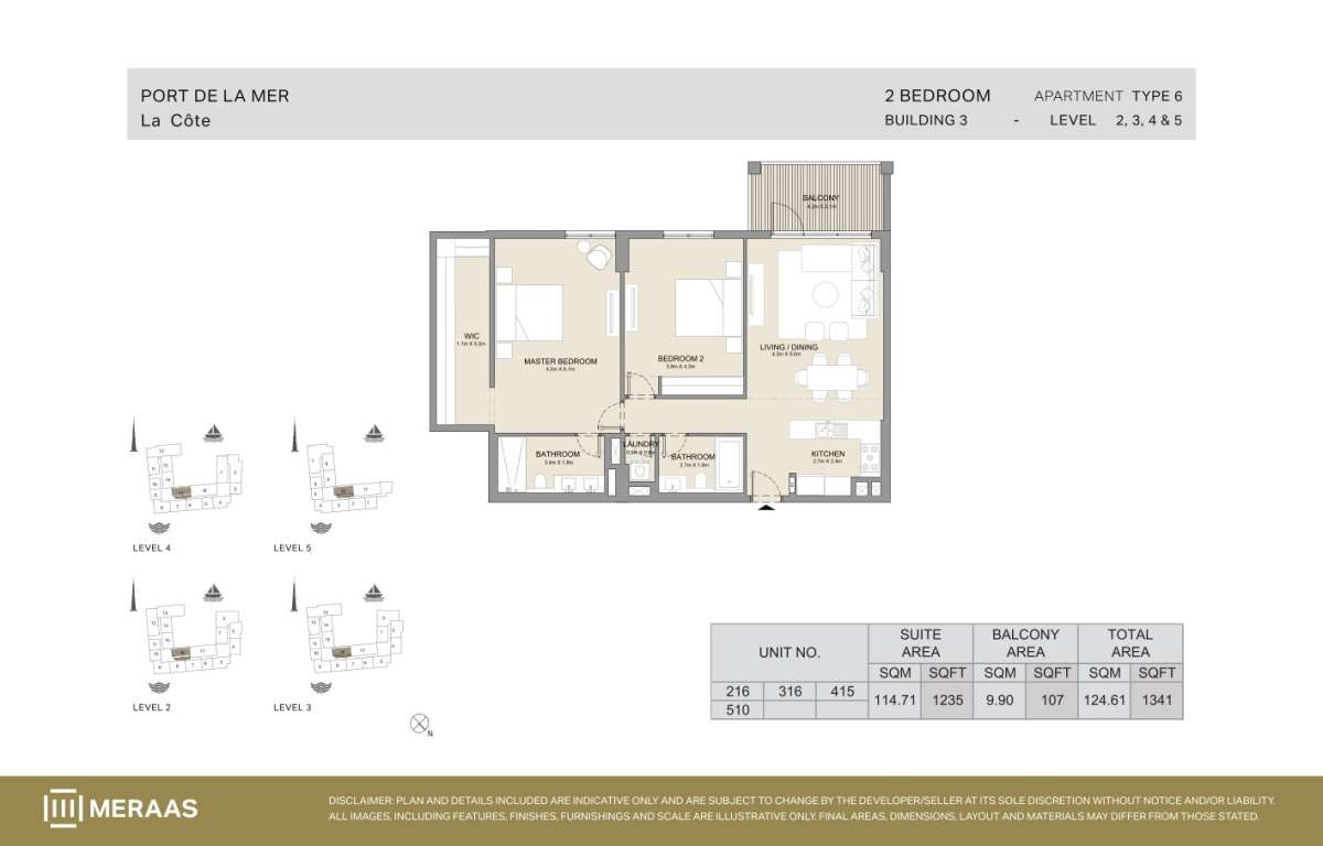 6-2BHK-Type 6 - Unit 216,316,415,510